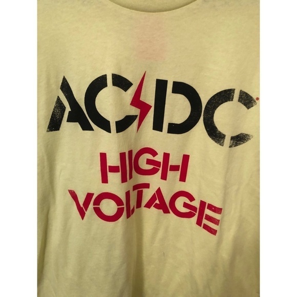 AC DC High Voltage Tee Yellow Size S NWT - Picture 3 of 5